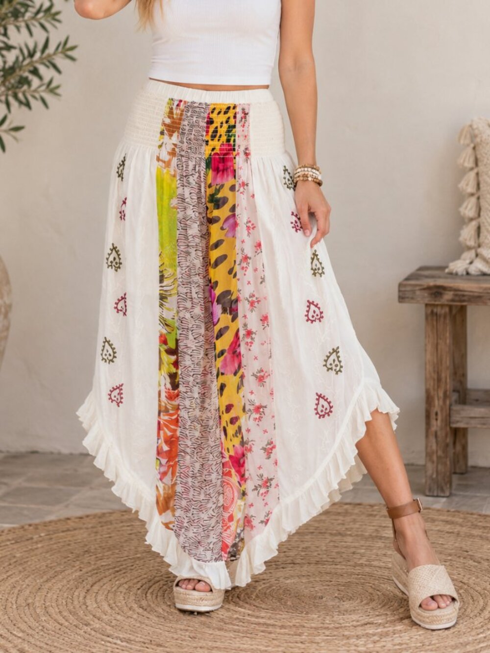 420. Women's Boho Flowy Handkerchief Pants